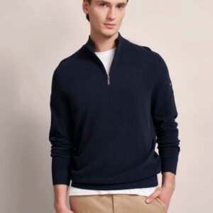 95512/390 Bugatti 1/4 Zip Navy
