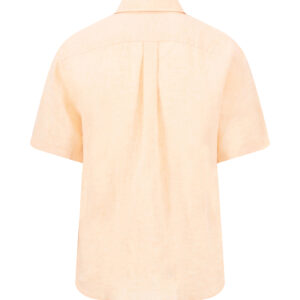 Fynch-Hatton Short Sleeve Pure Linen Shirt - Tangerine - 16046001/212