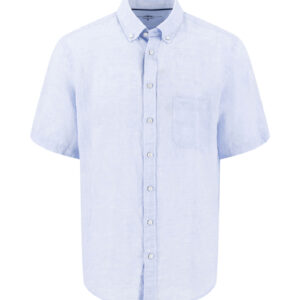 Fynch-Hatton Short Sleeve Pure Linen Shirt - New Breeze - 16046001/653