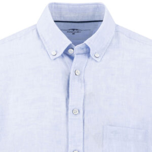 Fynch-Hatton Short Sleeve Pure Linen Shirt - New Breeze - 16046001/653