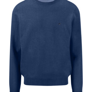 Fynch-Hatton Superfine Cotton Crew Neck - Midnight - 1613210/672