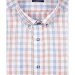 Giordano Pastel Check Shirt - Terracotta - 617340/31