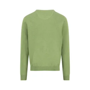 Fynch-Hatton Superfine Cotton V-Neck - Avocado - 1613211-740