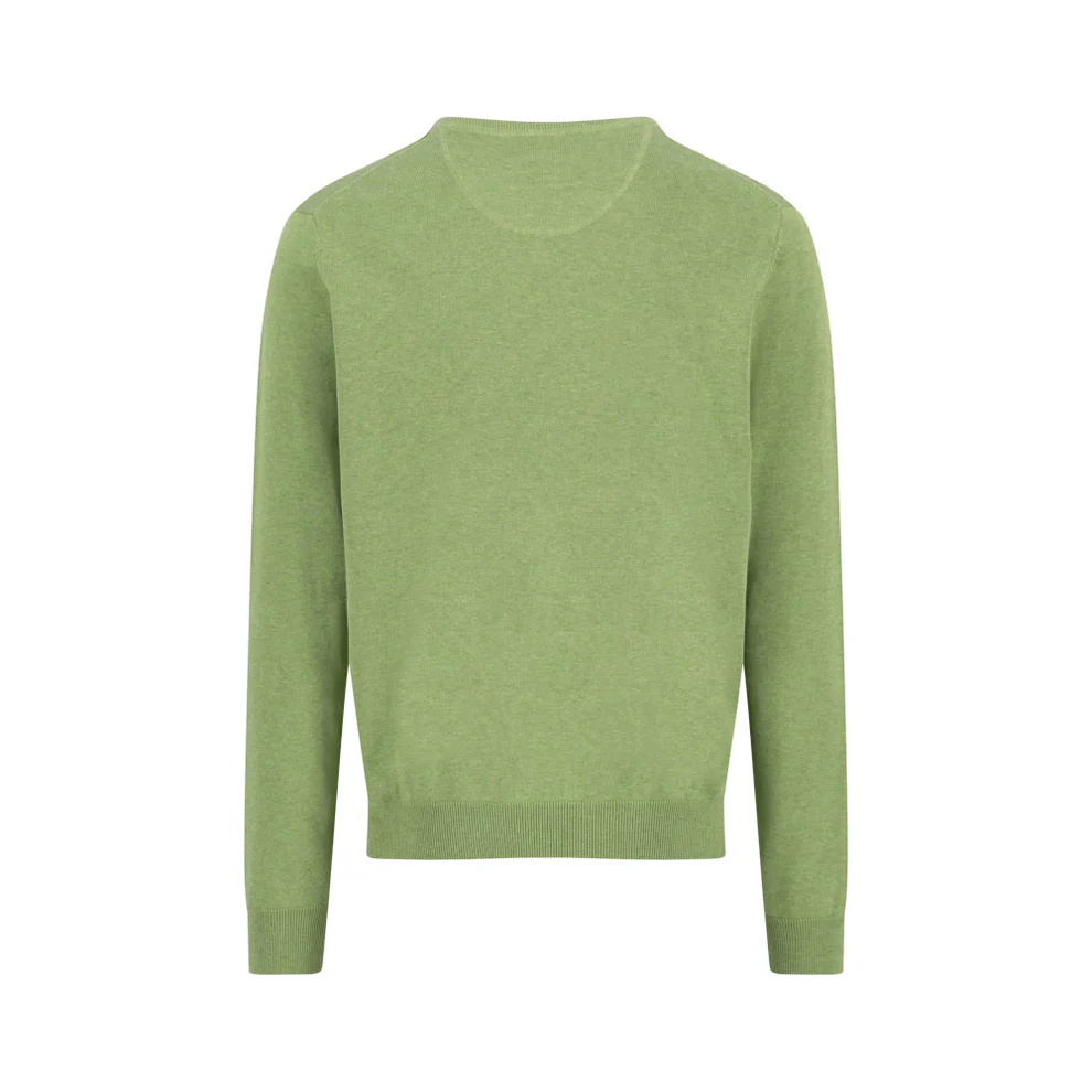 Fynch-Hatton Superfine Cotton V-Neck – Avocado – 1613211-740 Fynch-Hatton Superfine Cotton V-Neck - Avocado - 1613211-740