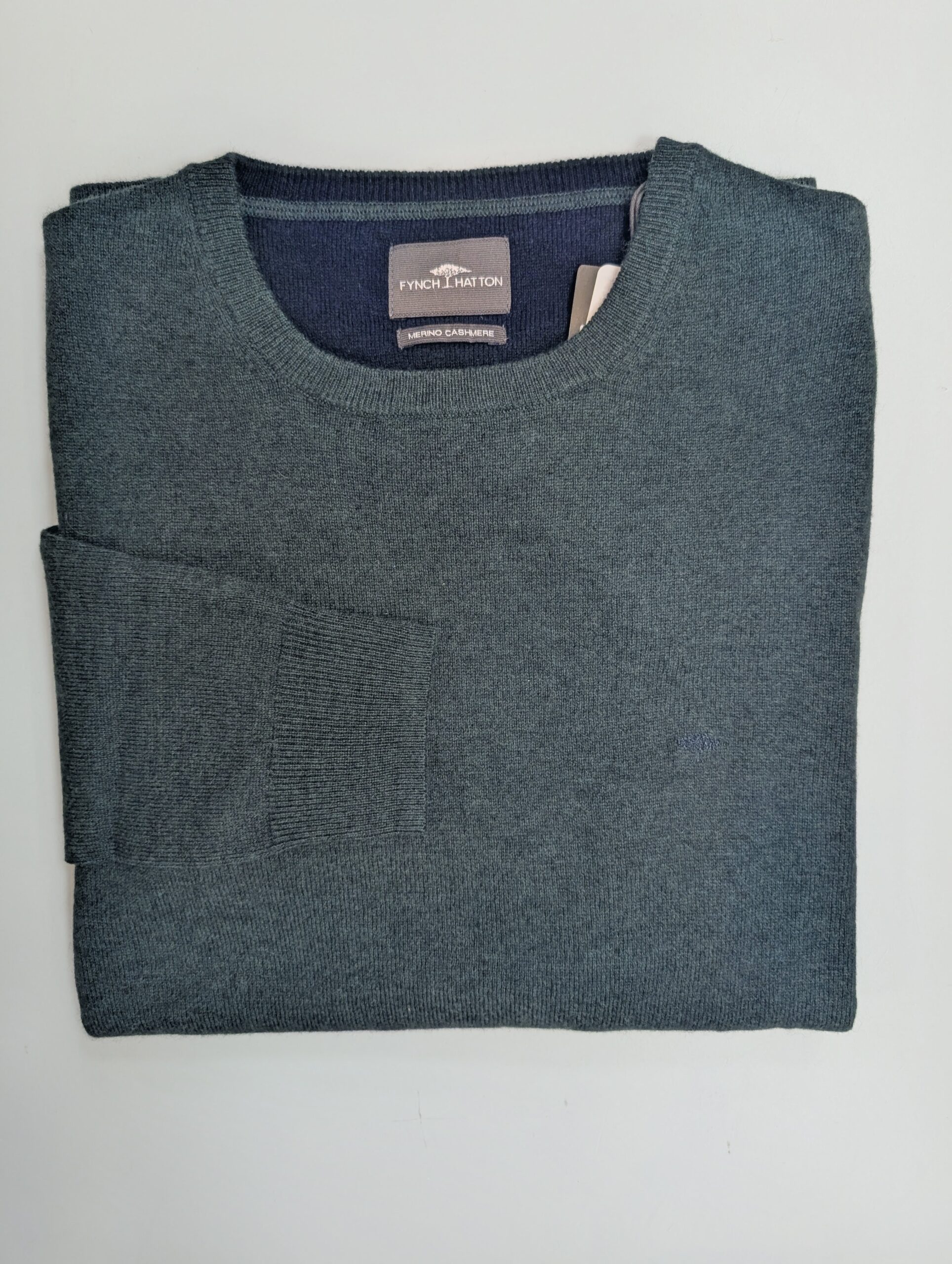 Fynch-Hatton Merino Cashmere Crew Neck Jumper - 1514800-737 Fynch-Hatton Merino Cashmere Crew Neck Jumper - 1514800-737