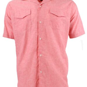 VY1630H-215 Viyella Cotton-Linen Short Sleeve Raspberry