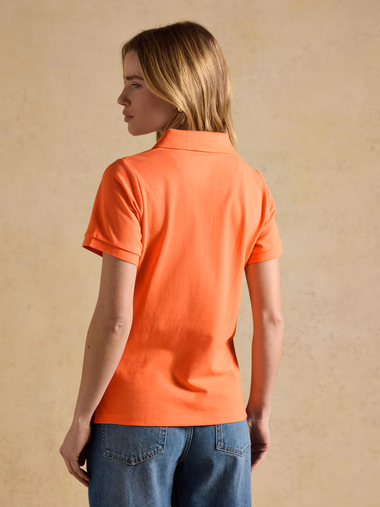 Joules Woody Orange Cotton Pique Short Sleeve Polo Shirt W28-665 Joules Woody Orange Cotton Pique Short Sleeve Polo Shirt W28-665