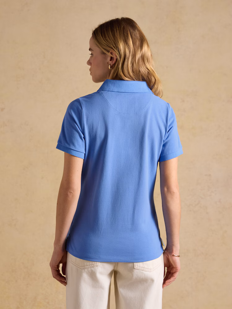 Joules Woody Blue Cotton Pique Short Sleeve Polo Shirt – W84-766 Joules Woody Blue Cotton Pique Short Sleeve Polo Shirt - W84-766