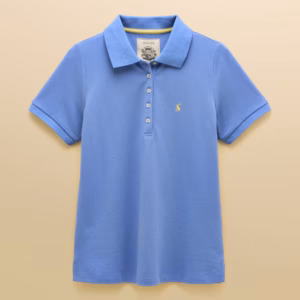 Joules Woody Blue Cotton Pique Short Sleeve Polo Shirt - W84-766