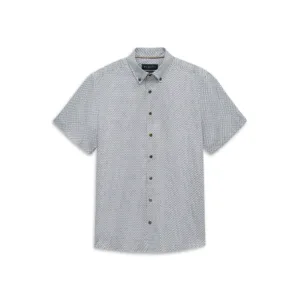 Bugatti 9450 18513E 040 Neat Print Short Sleeve Shirt