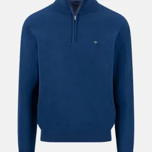 Fynch-Hatton Superfine Cotton 1/4 Zip - Midnight - 1613215-672