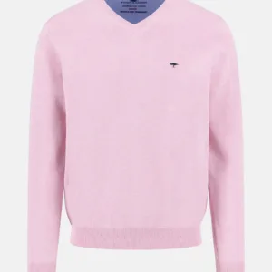 Fynch-Hatton Superfine Cotton V-Neck - Magnolia - 1613211-464