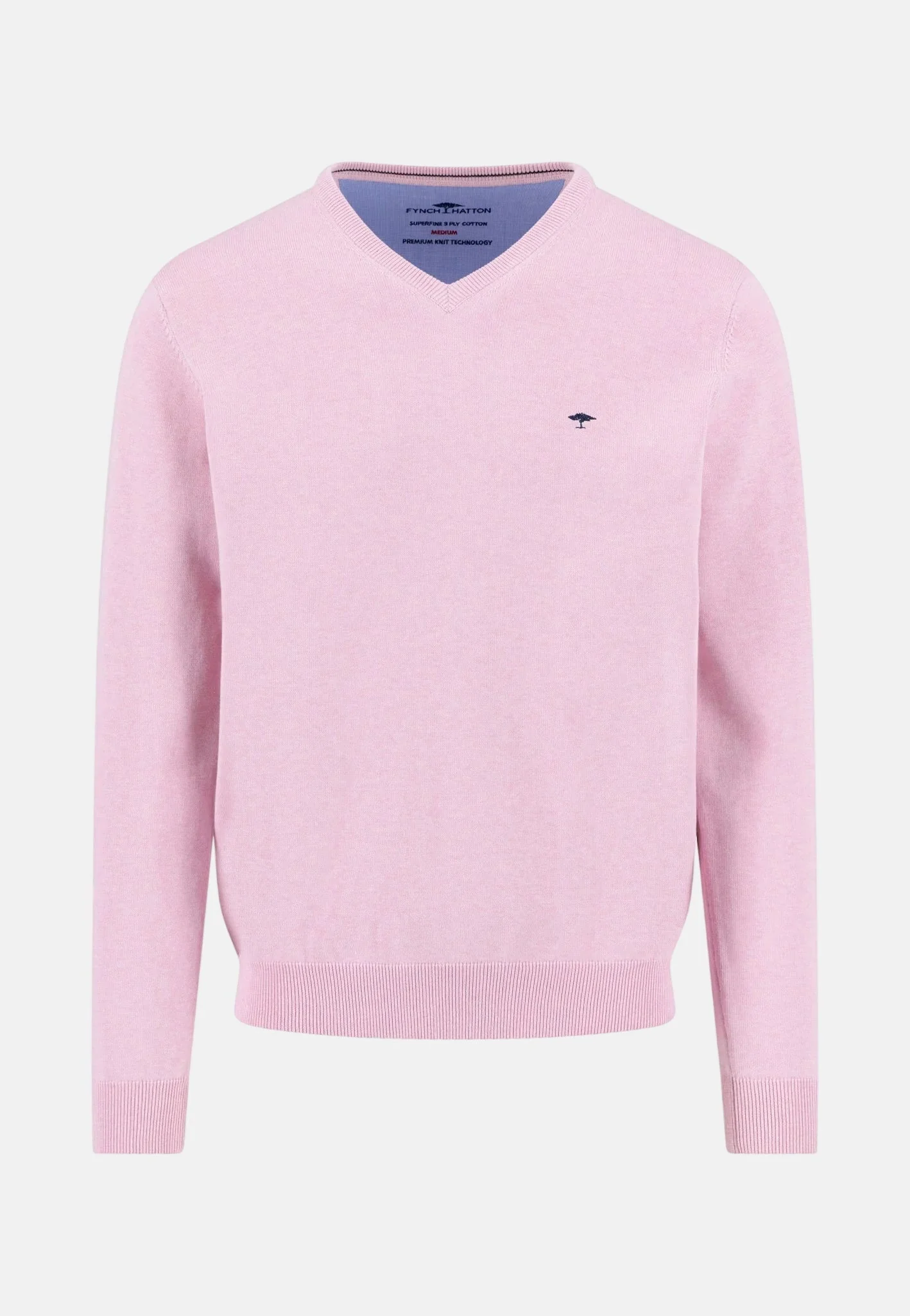 Fynch-Hatton Superfine Cotton V-Neck - Magnolia - 1613211-464 Fynch-Hatton Superfine Cotton V-Neck - Magnolia - 1613211-464