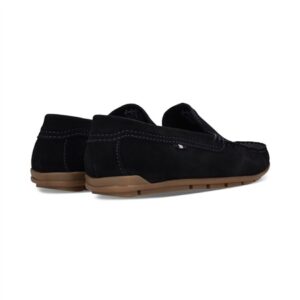 Bugatti Tao Slip On Mocassin Suede Shoes - Navy - 8953-489