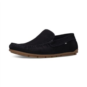 Bugatti Tao Slip On Mocassin Suede Shoes - Navy - 8953-489
