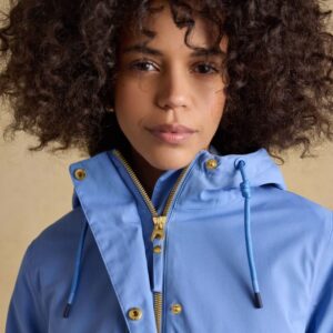 Joules Portwell Hooded Waterproof Raincoat Sky