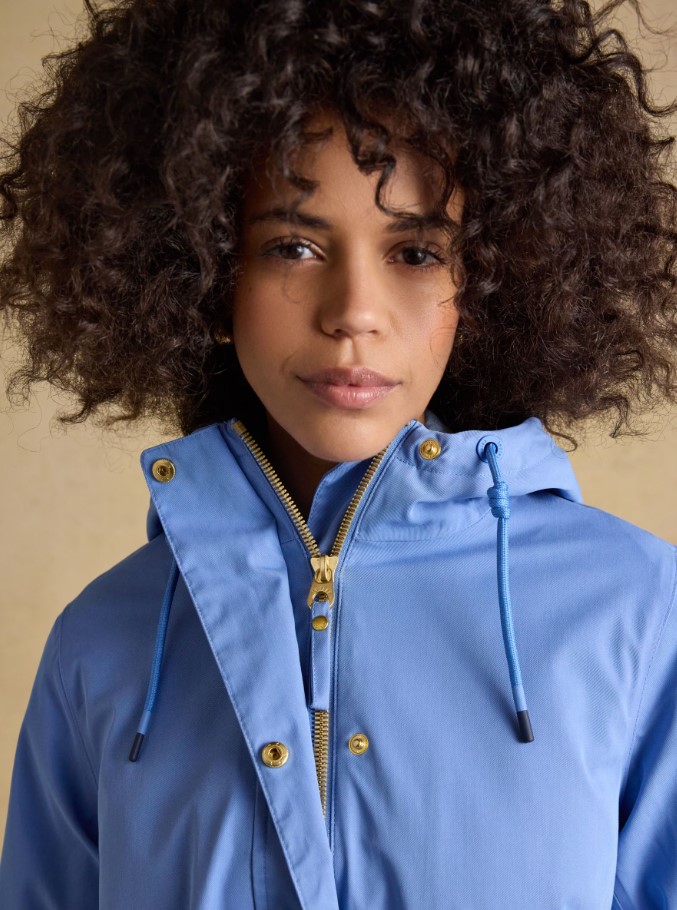 Joules Portwell Hooded Waterproof Raincoat Sky Joules Portwell Hooded Waterproof Raincoat Sky