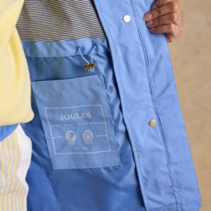 Joules Portwell Hooded Waterproof Raincoat Sky