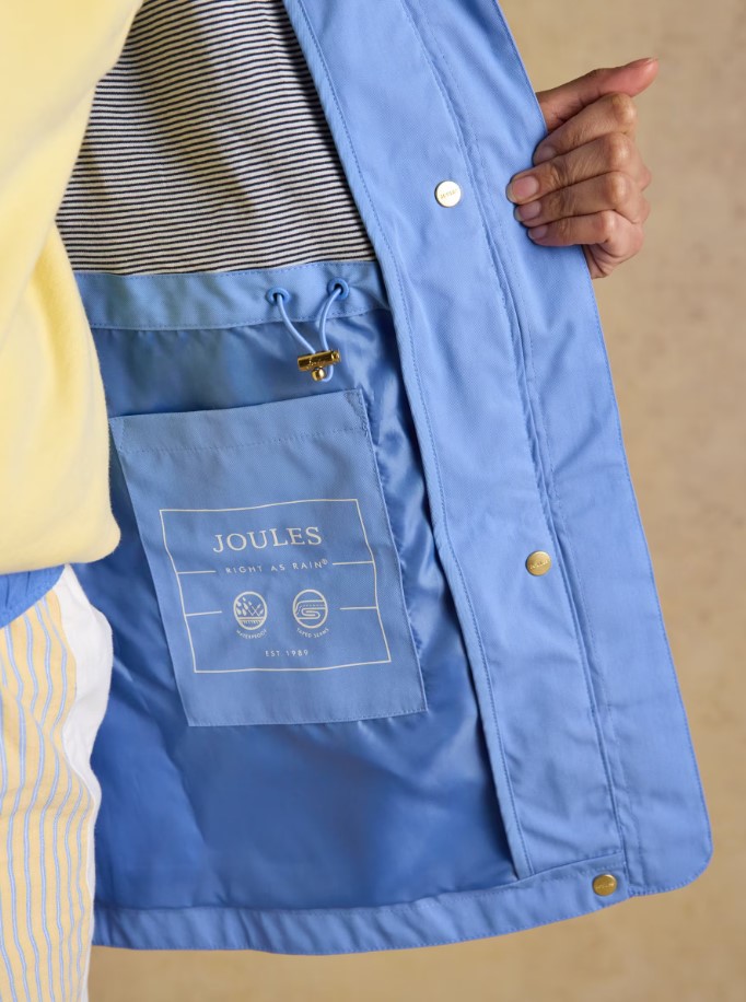 Joules Portwell Hooded Waterproof Raincoat Sky Joules Portwell Hooded Waterproof Raincoat Sky