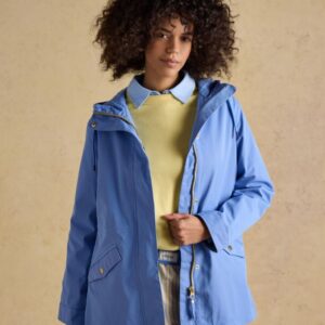 Joules Portwell Hooded Waterproof Raincoat Sky