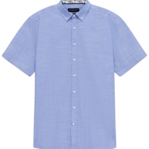Bugatti Textured Cotton Short Sleeve Shirt Blue - 18331E/320