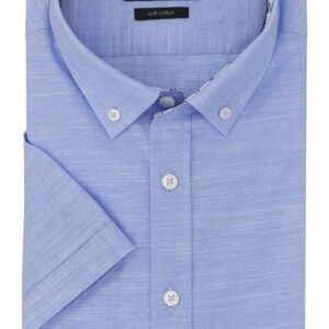 Bugatti Textured Cotton Short Sleeve Shirt Blue - 18331E/320